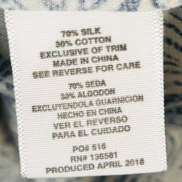 Nat Nast Size XL Vintage Silk Cotton Shirt Button Down Tropical Casual Work - Picture 7 of 8